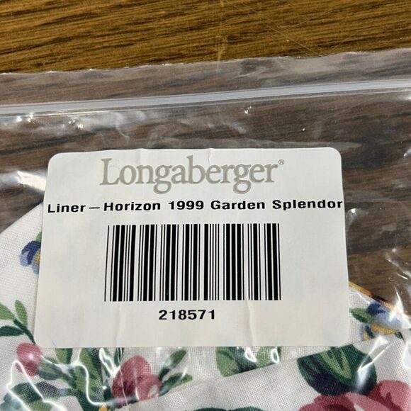 Longaberger Horizon 1999 Garden Splendor Basket Liner Floral Pattern - Picture 3 of 3